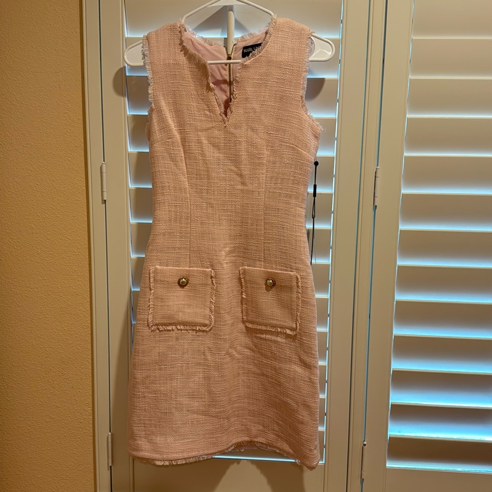 Karl Lagerfeld Paris Women's Tweed Shift Dress size 0